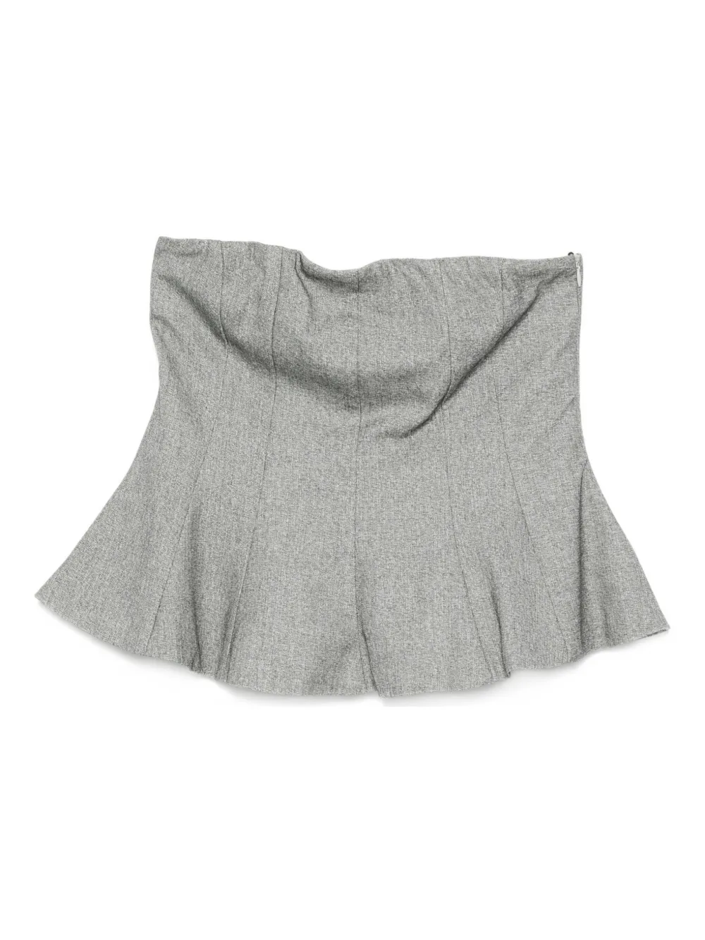 Rame Flared Strapless Top In Gray