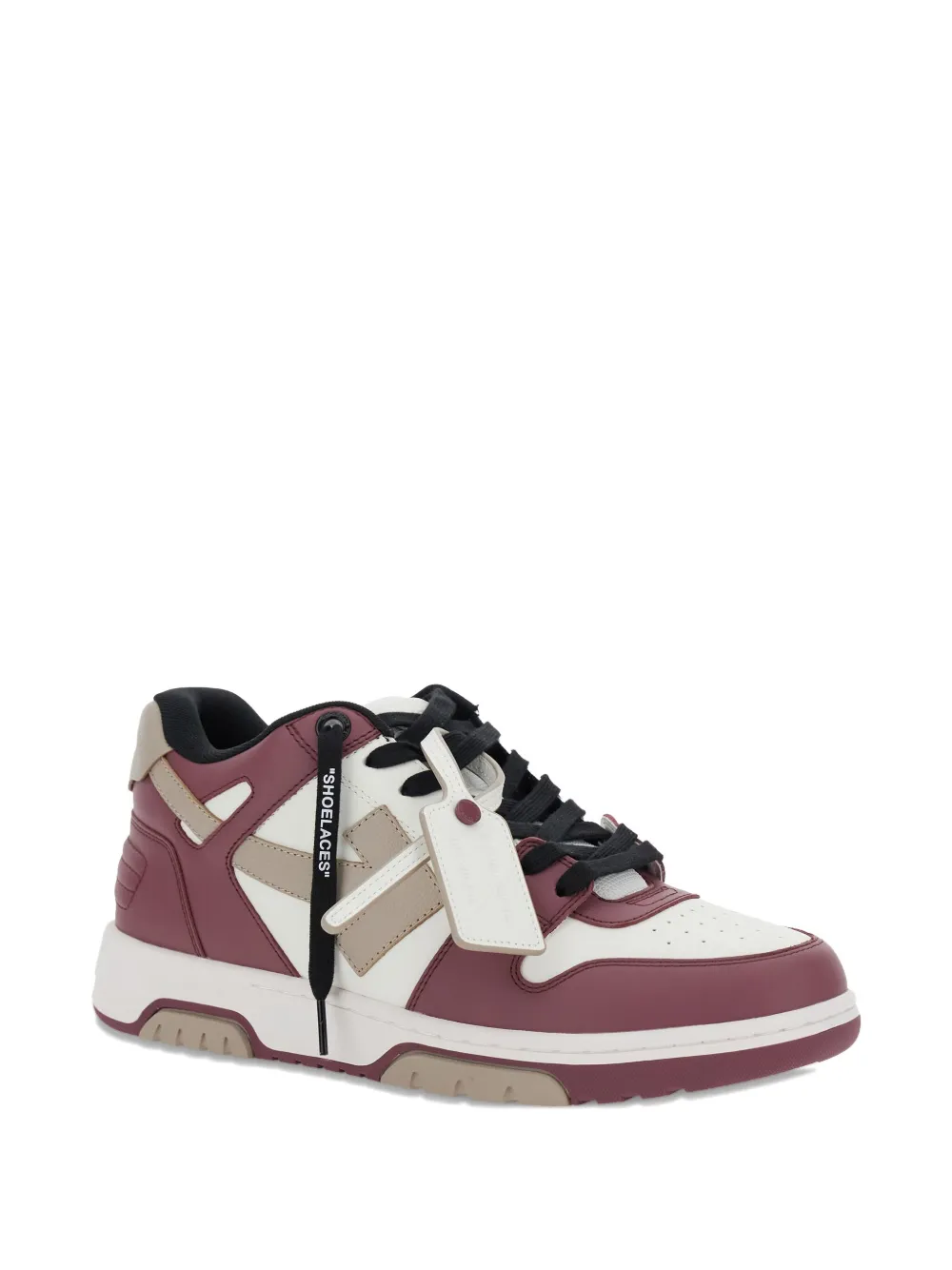 Off-white Out Of Office Tricolor White Burgundy In Red