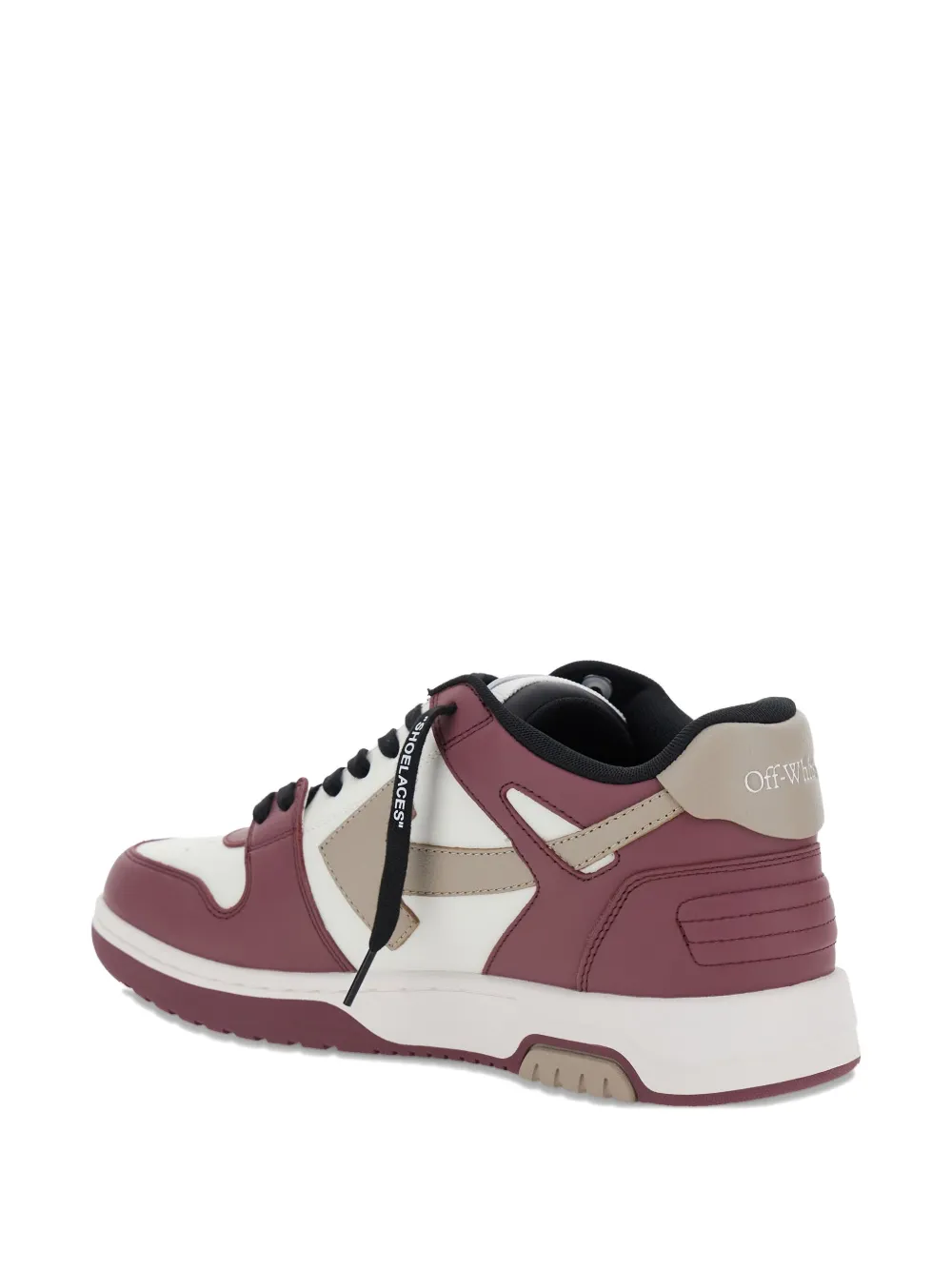 Off-white Out Of Office Tricolor White Burgundy In Red