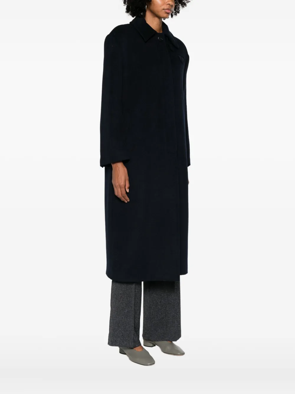 Rame Triangle-patch Coat In Blue