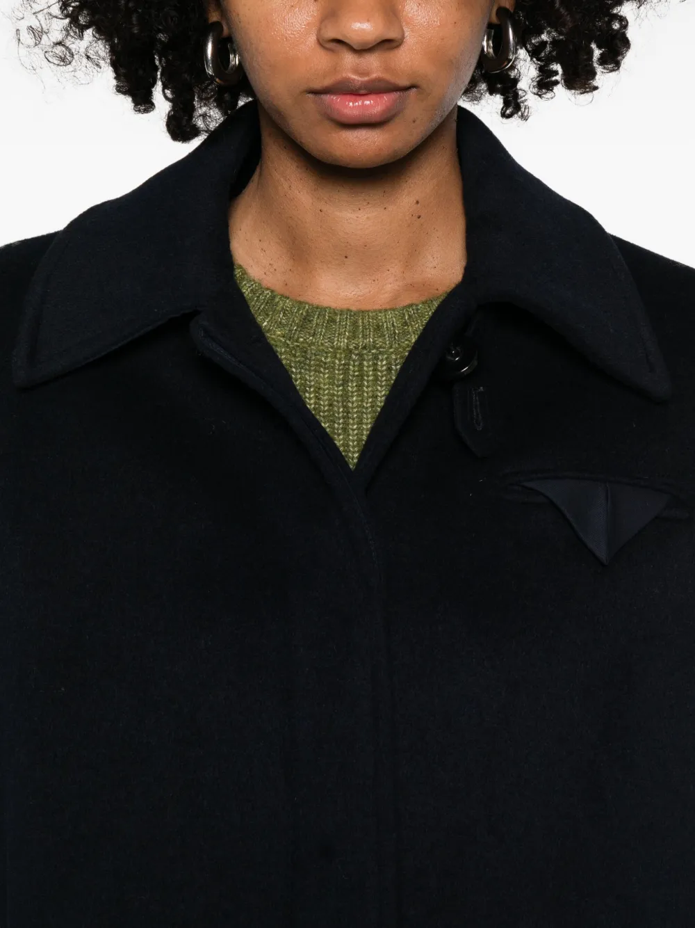 Rame Triangle-patch Coat In Blue