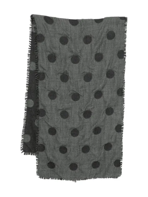 Y's polka-dot wool scarf