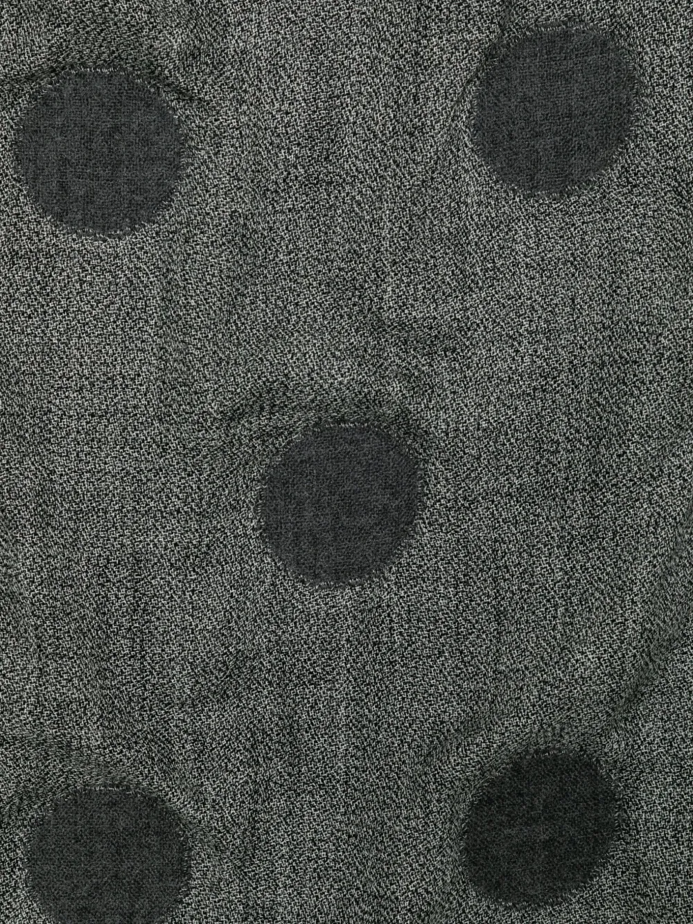 Y's Polka-dot Wool Scarf In Gray