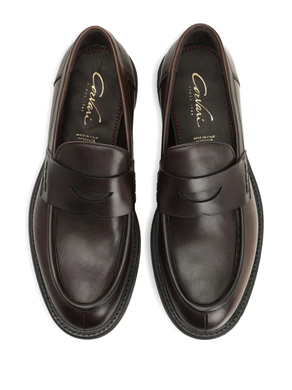 corvari Leren loafers Bruin