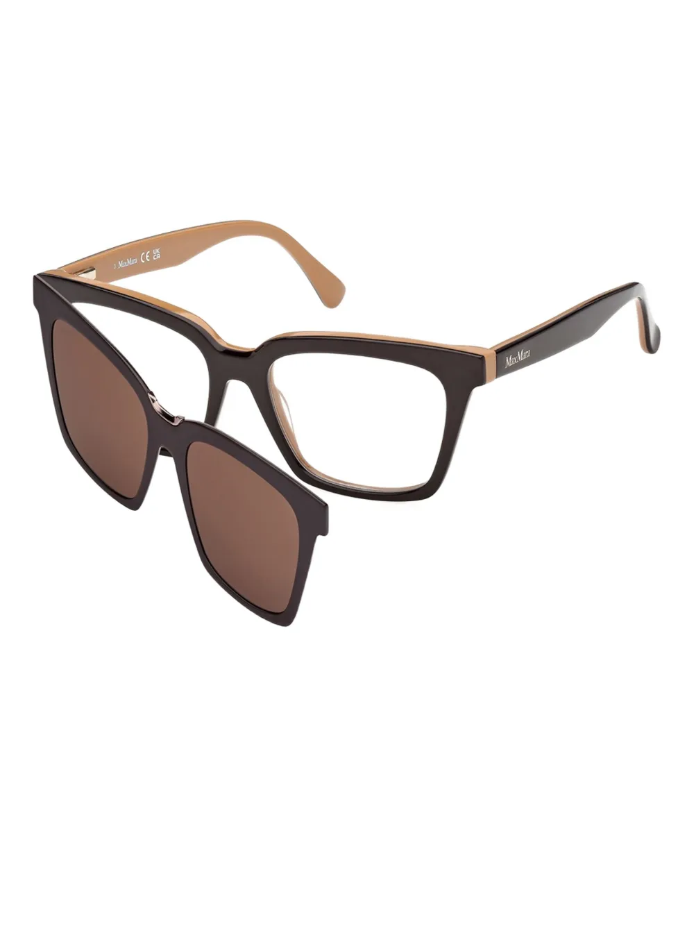 Max Mara square-frame clip-on glasses | Image 2