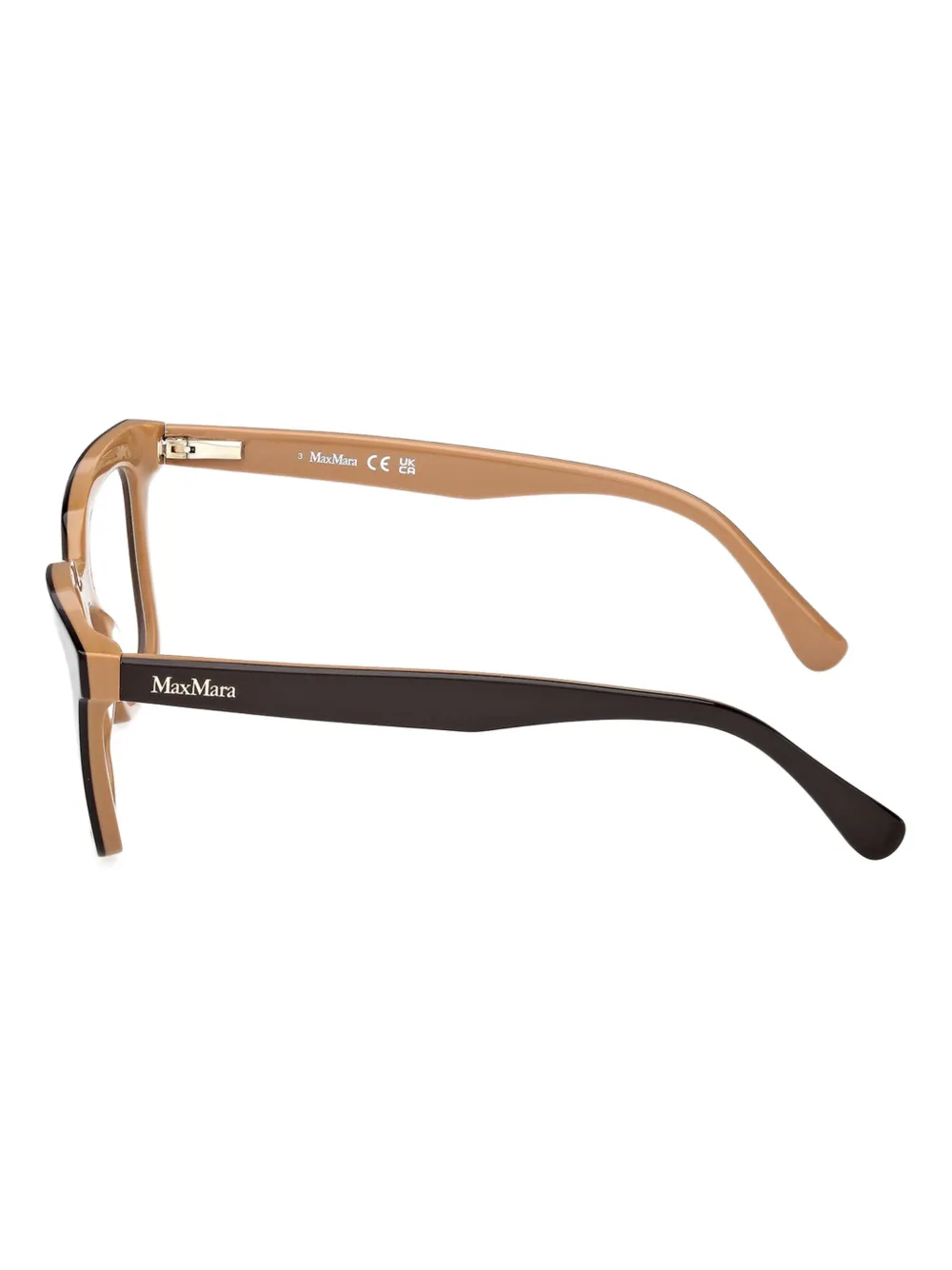 Max Mara Square-frame Clip-on Glasses In Brown