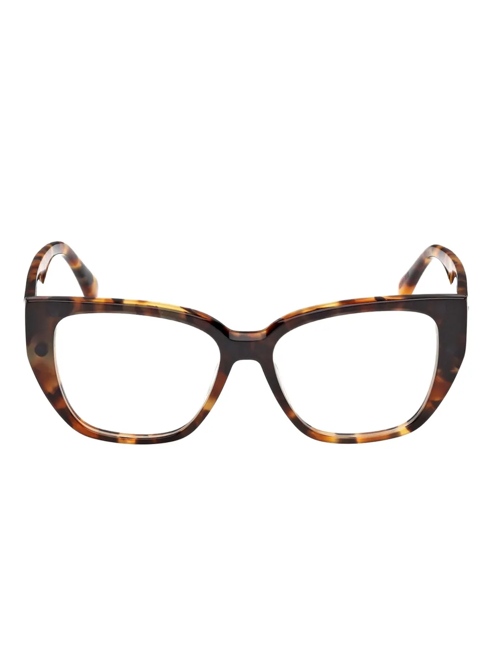 Max Mara tortoiseshell clip-on glasses - ブラウン Max Mara tortoiseshell clip-on glasses - ブラウン