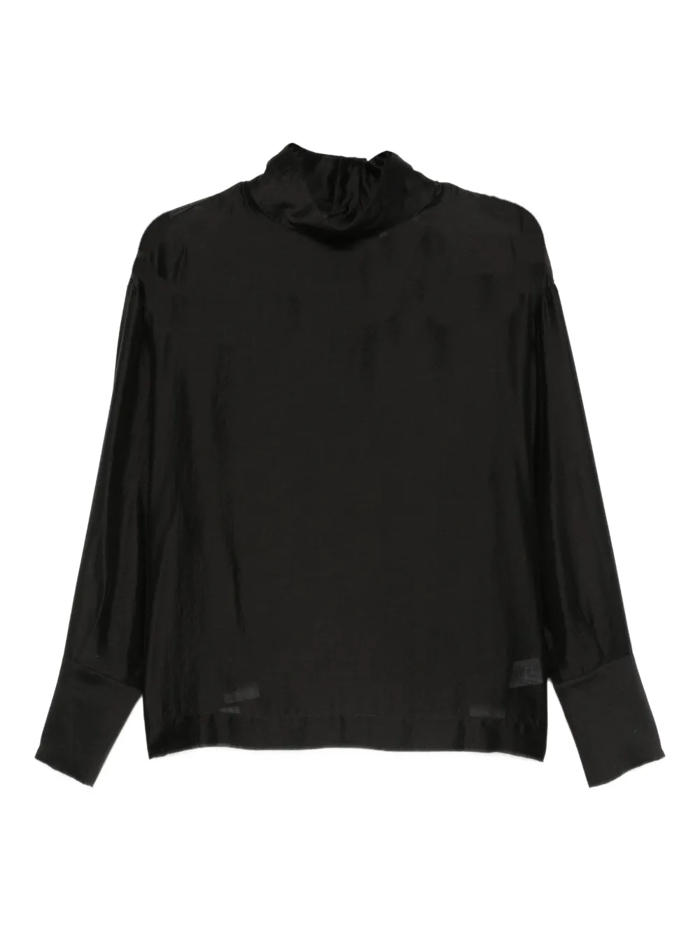 RAME high-neck cuff t-shirt | Black | Image 1