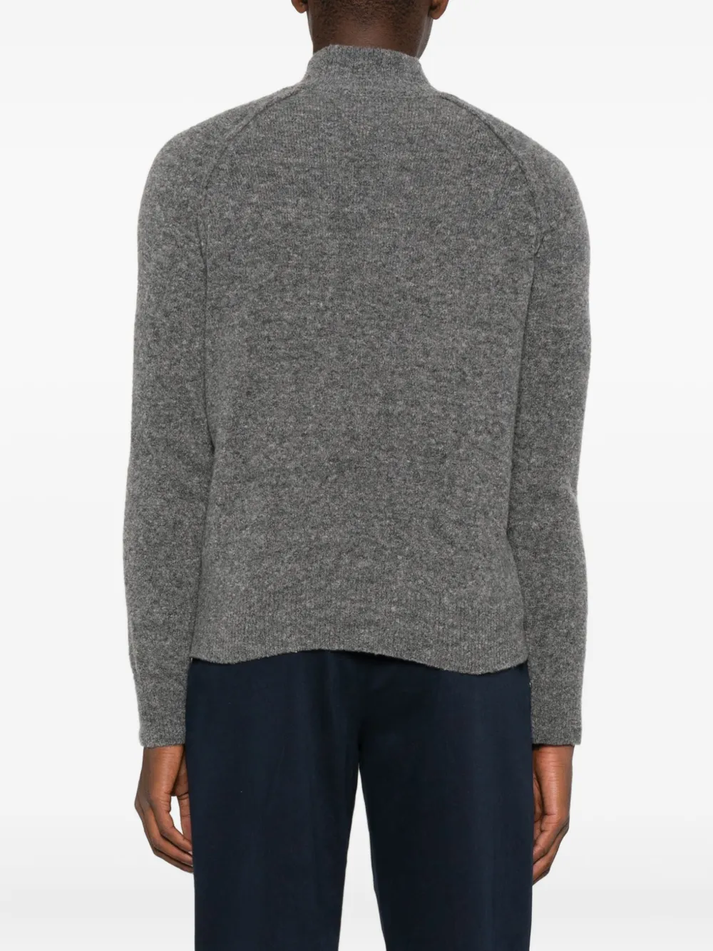Alpha Studio High-neck Sweater In Gray