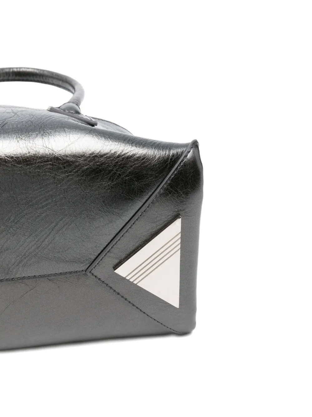 The Attico Leren shopper Zwart