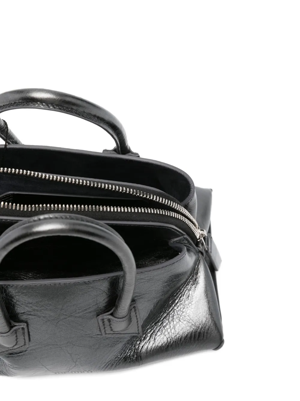 The Attico Leren shopper Zwart
