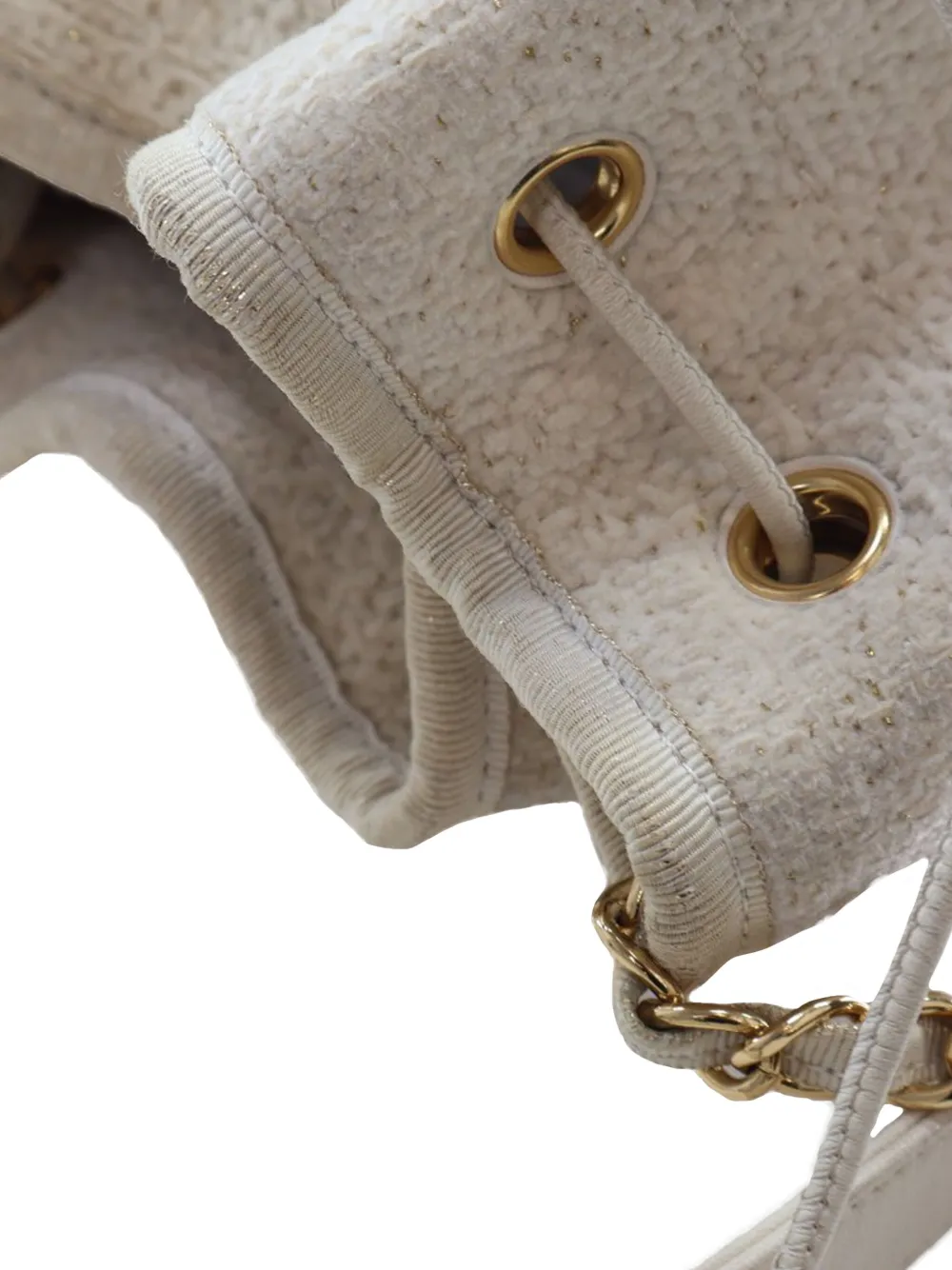 CHANEL Pre-Owned 2019 Small Tweed Deauville Drawstring bucket bag | Pre-Owned | Image 2