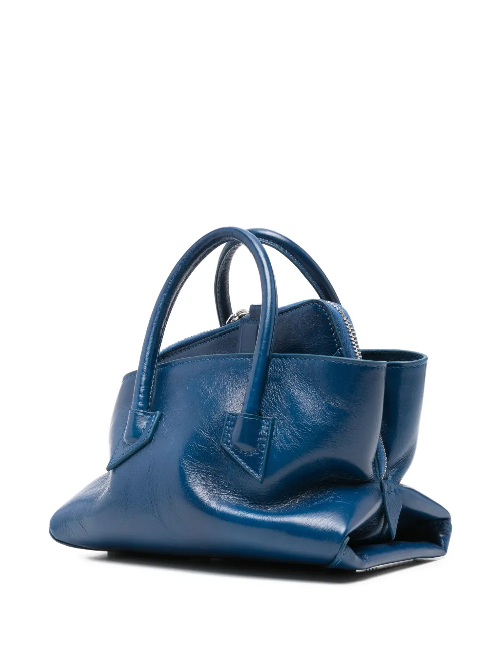 The Attico Leren shopper Blauw