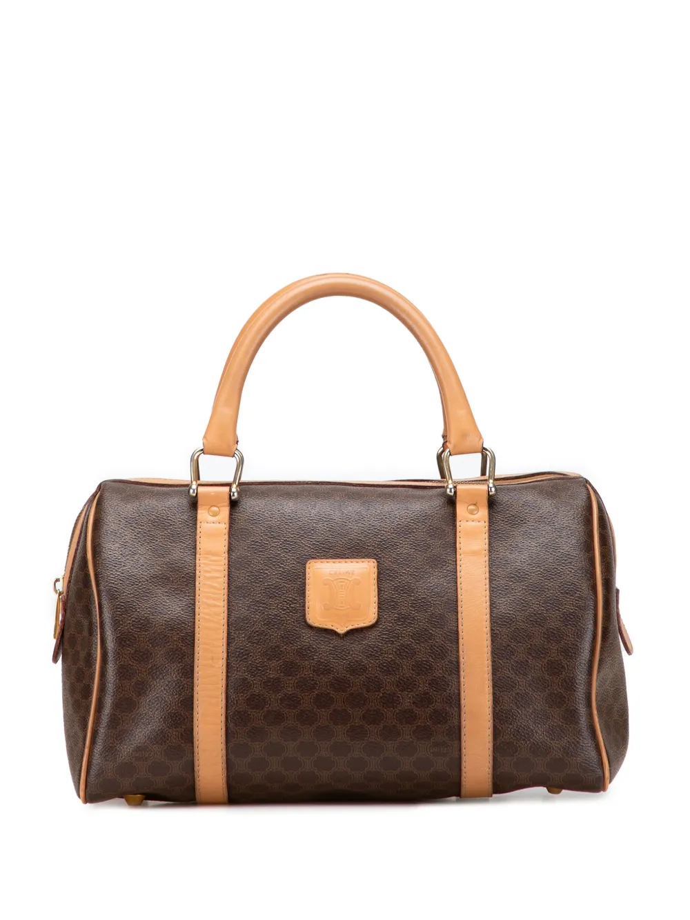 Celine Pre-Owned 2014 Macadam Coated Canvas boston bag | Brown | Image 1