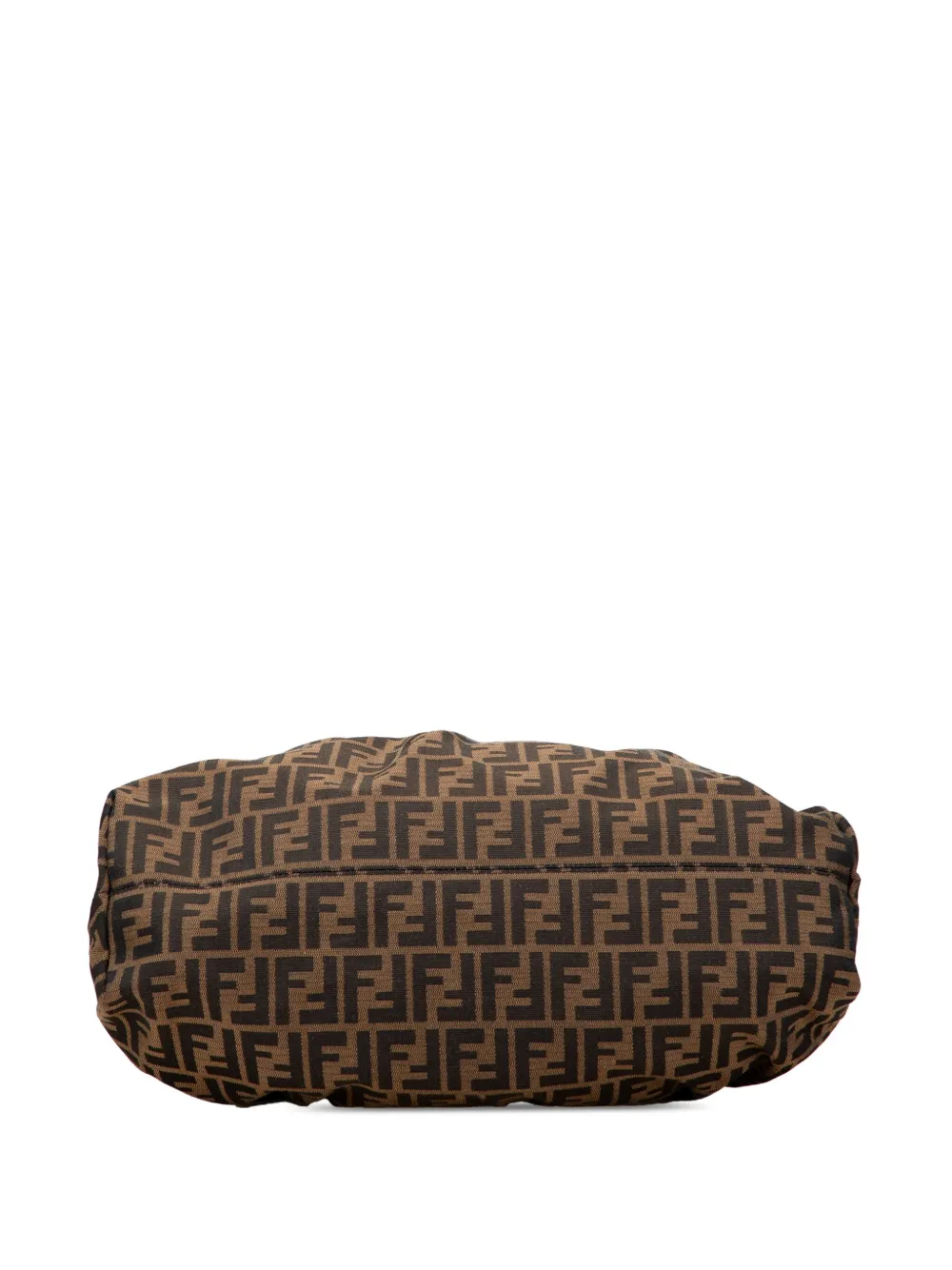 Pre-owned Fendi 2000-2010 Large Zucca Canvas Chef Shoulder Bag In Brown