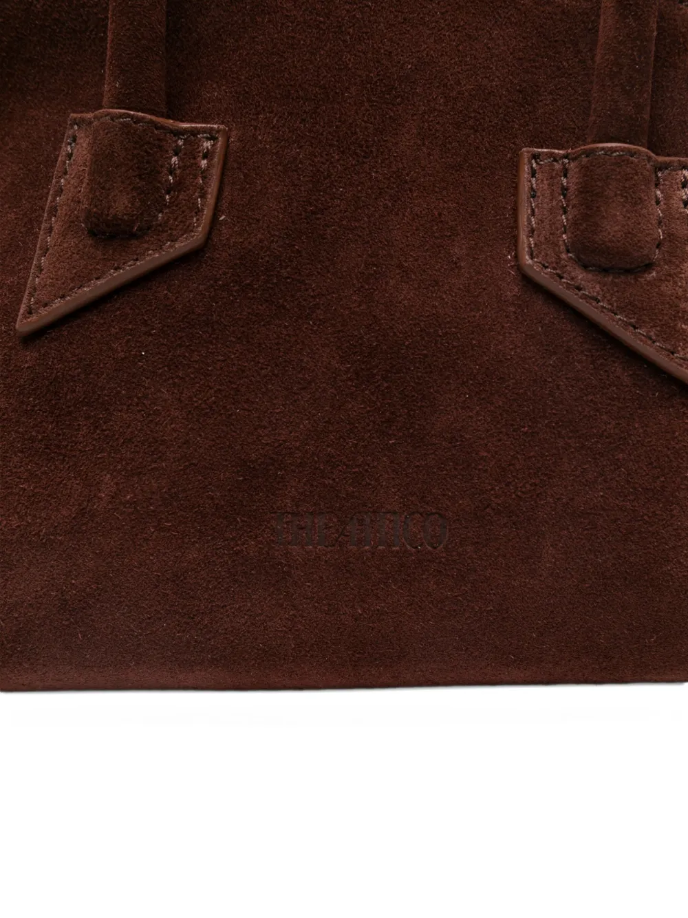 Attico Suede Tote Bag In Brown