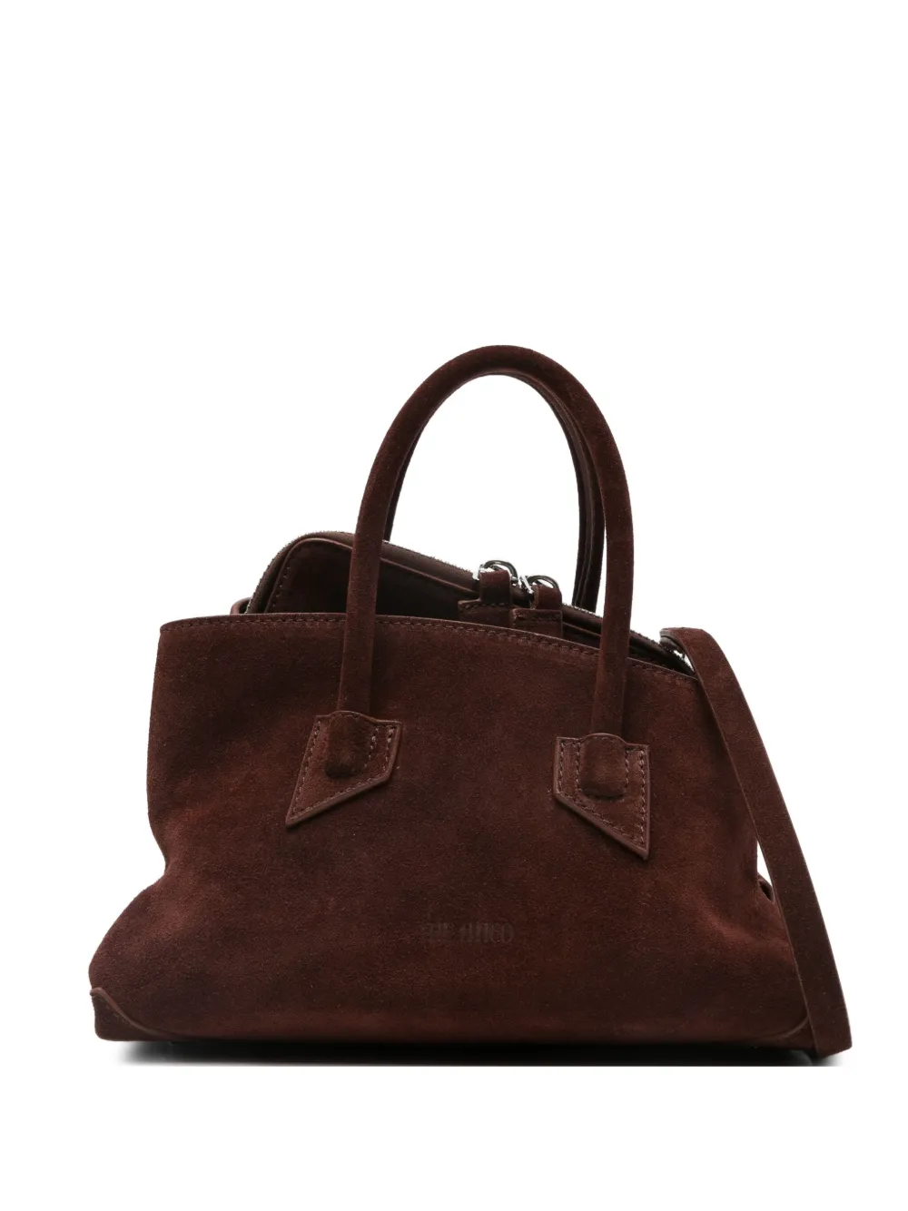 Attico Suede Tote Bag In Brown
