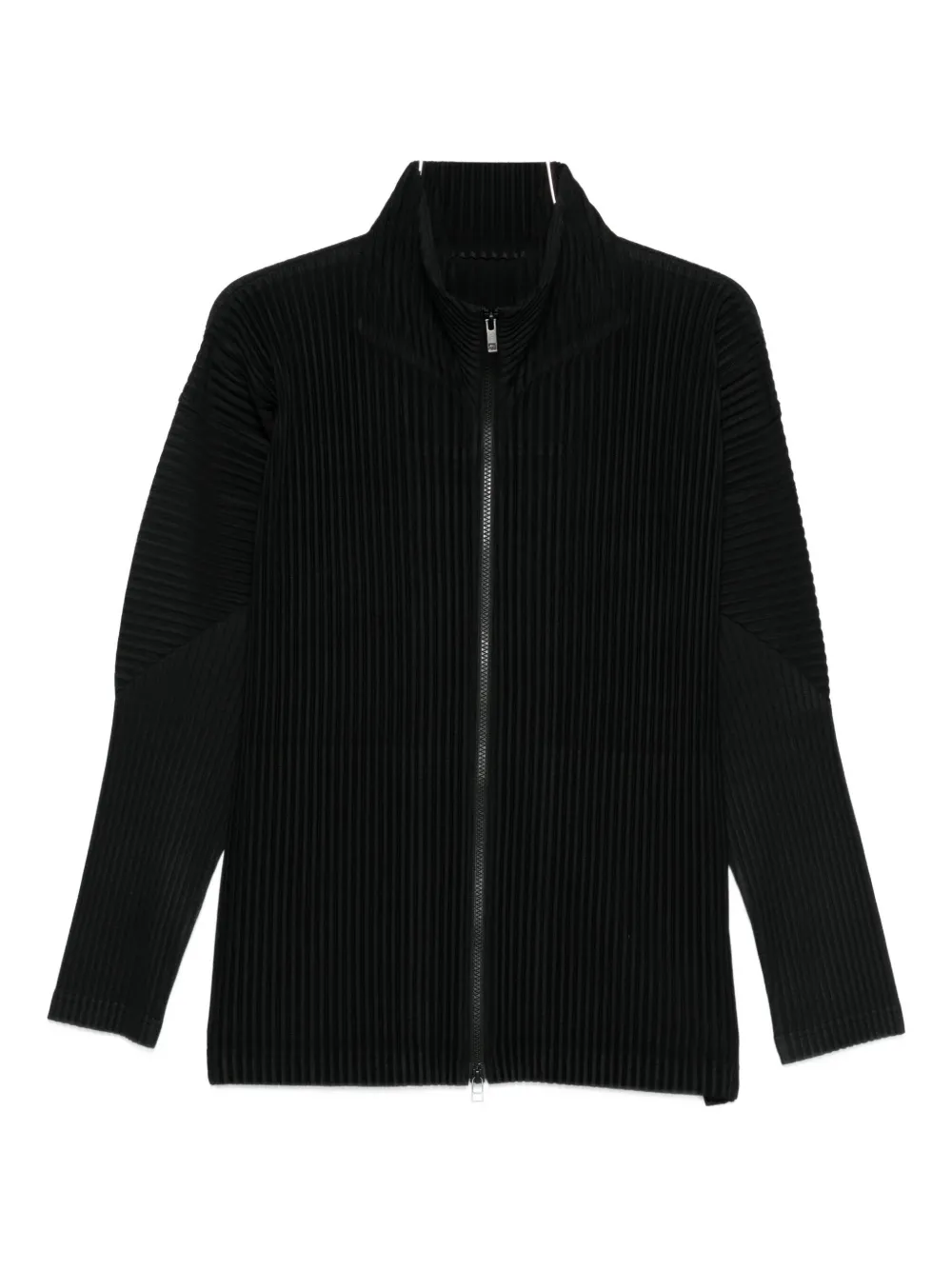 Homme Plissé Issey Miyake pleated zip-up shirt jacket | Black | Image 1