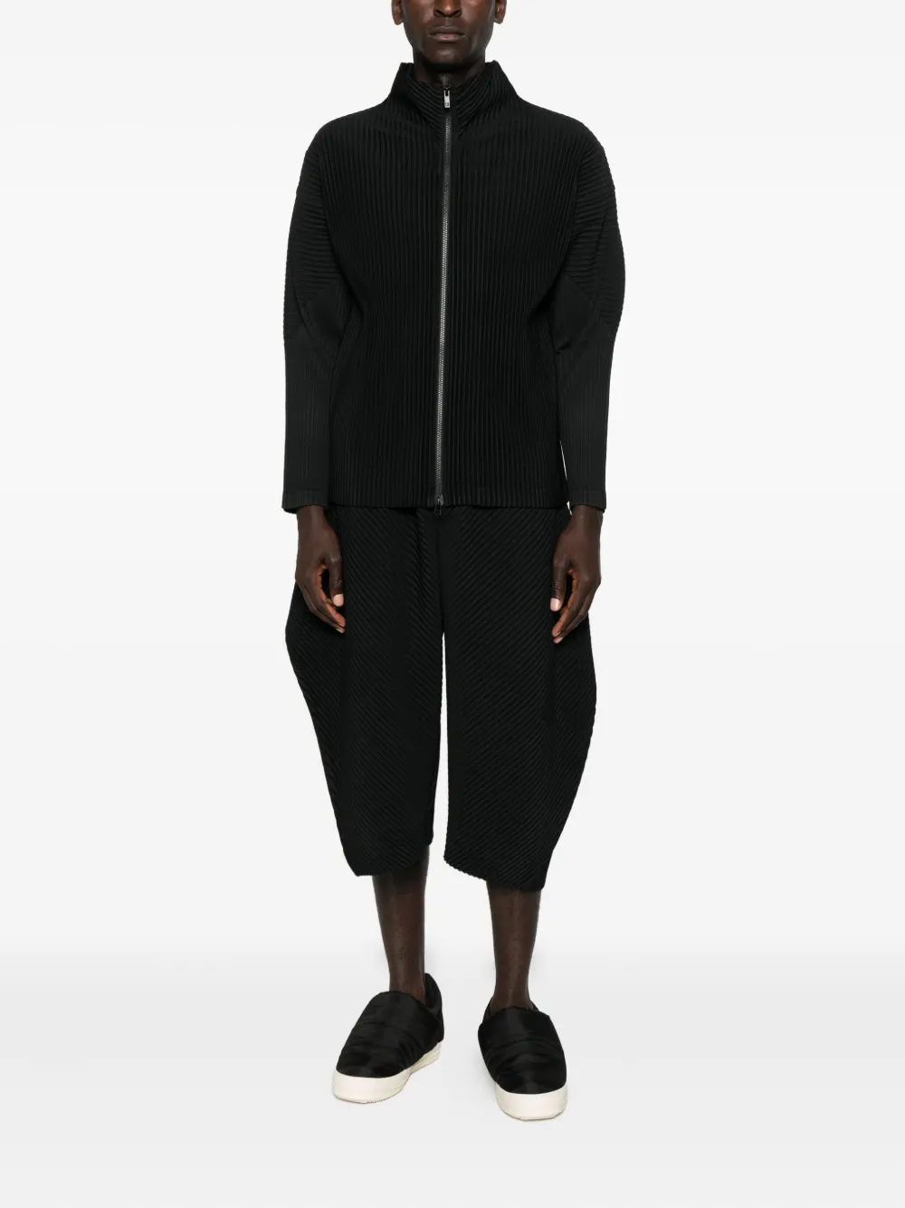 Homme Plissé Issey Miyake pleated zip-up shirt jacket | Shirt Jackets | Image 2