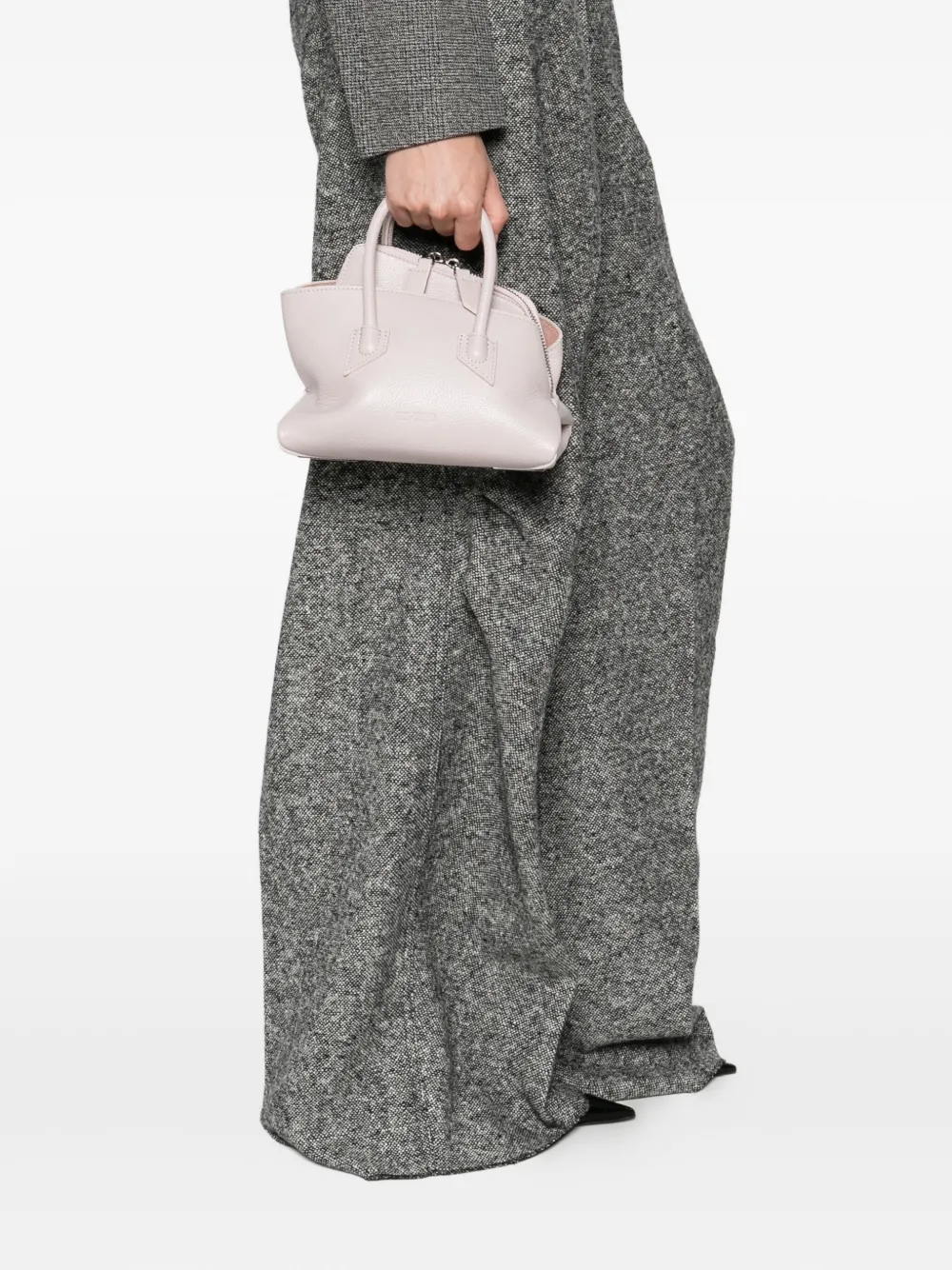 The Attico Leren shopper - Roze