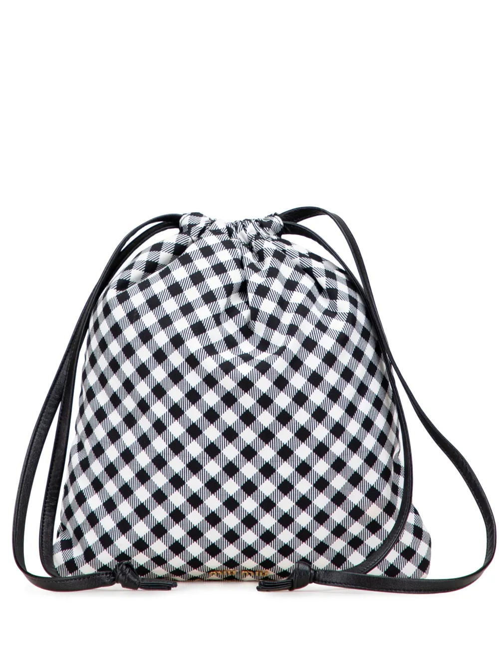 Miu Miu Pre-Owned 2010-2025 Nylon Gingham Drawstring pouch | Blue | Image 1