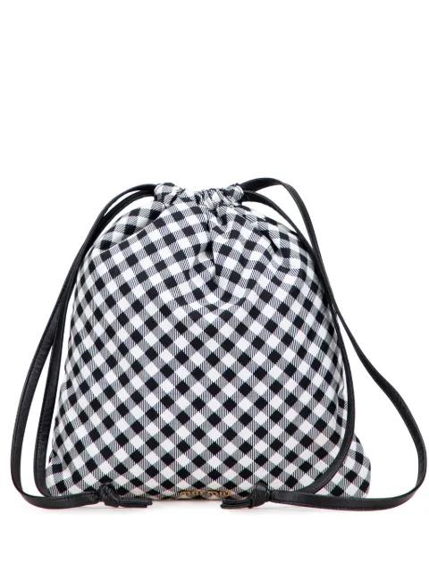 Miu Miu Pre-Owned 2010-2025 Nylon Gingham Drawstring pouch