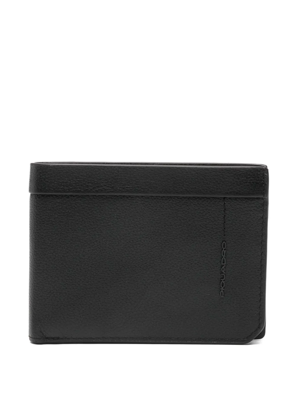 Piquadro Logo-plaque Wallet In Black