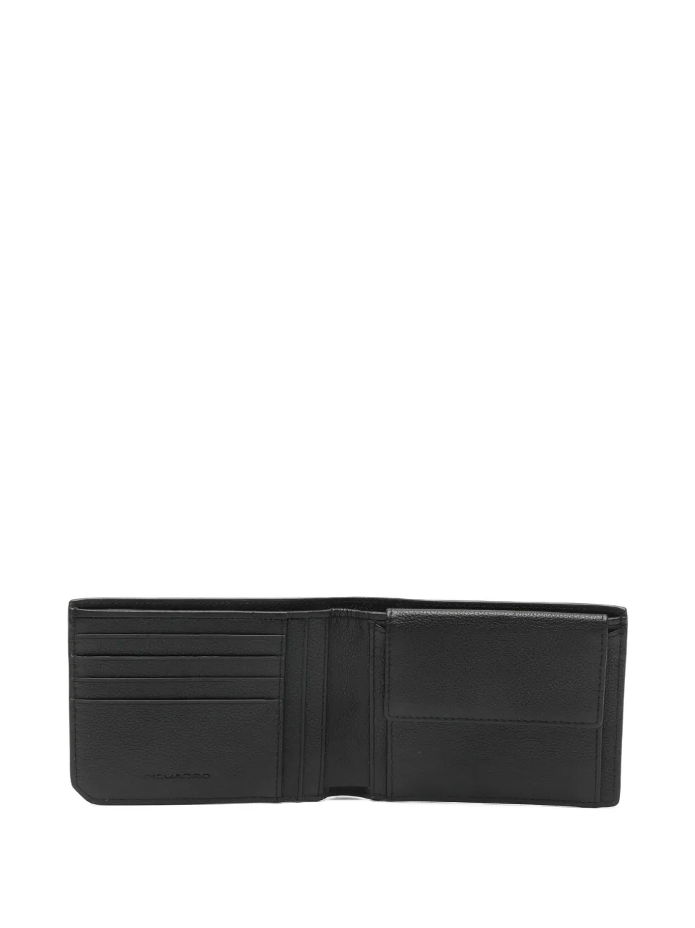 Piquadro Logo-plaque Wallet In Black