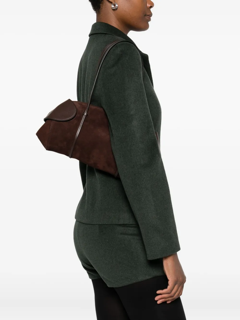 NEOUS suede shoulder bag - Bruin