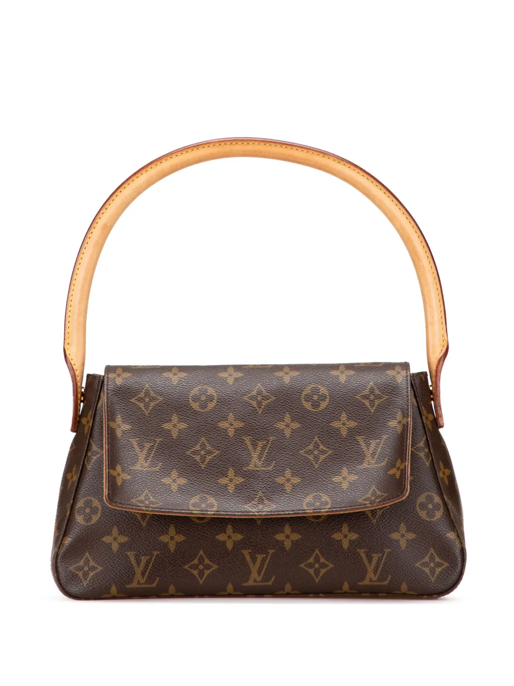 Louis Vuitton Pre-Owned 2002 モノグラム ミニ ルーピング ショルダーバッグ - ブラウン Louis Vuitton Pre-Owned 2002 モノグラム ミニ ルーピング ショルダーバッグ - ブラウン