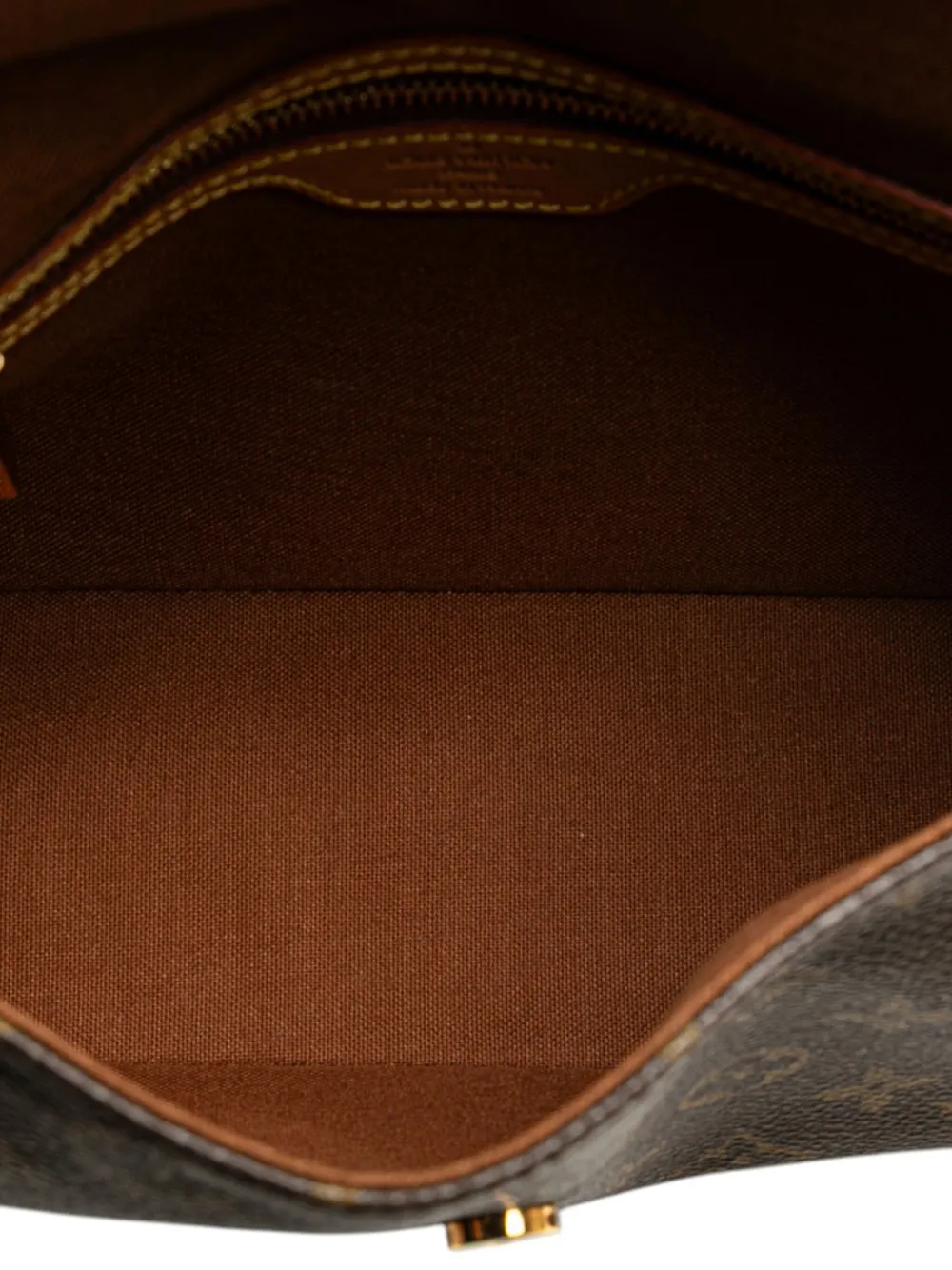 Pre-owned Louis Vuitton 2002 Monogram Mini Looping Shoulder Bag In Brown