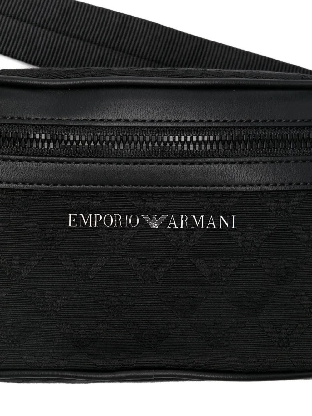 logo-pattern belt bag