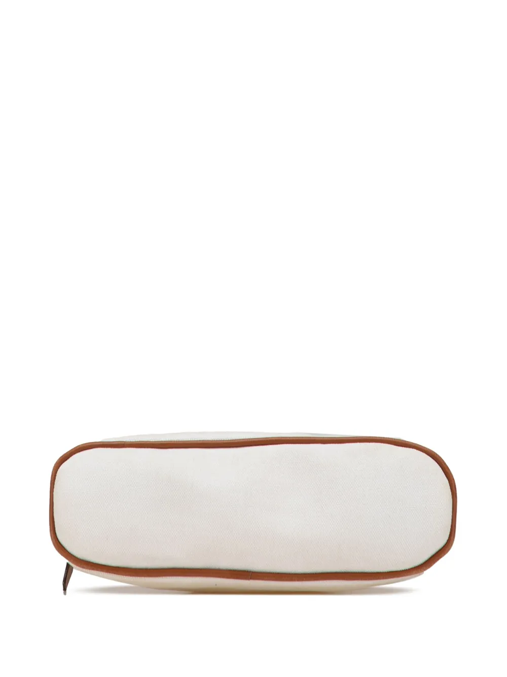 Pre-owned Hermes 1990-2010 Toile Bolide Trousse De Voyage Pm Pouch In White