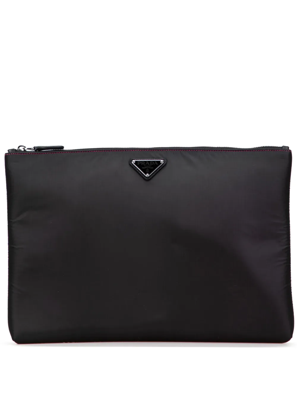 Prada Pre-Owned 2013-2025 Tessuto Soft Zip clutch bag - ブラック Prada Pre-Owned 2013-2025 Tessuto Soft Zip clutch bag - ブラック