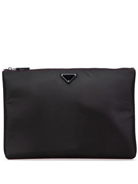 Prada Pre-Owned شنطة كلاتش 'تيسوتو سوفت' بسحاب 2013-2025
