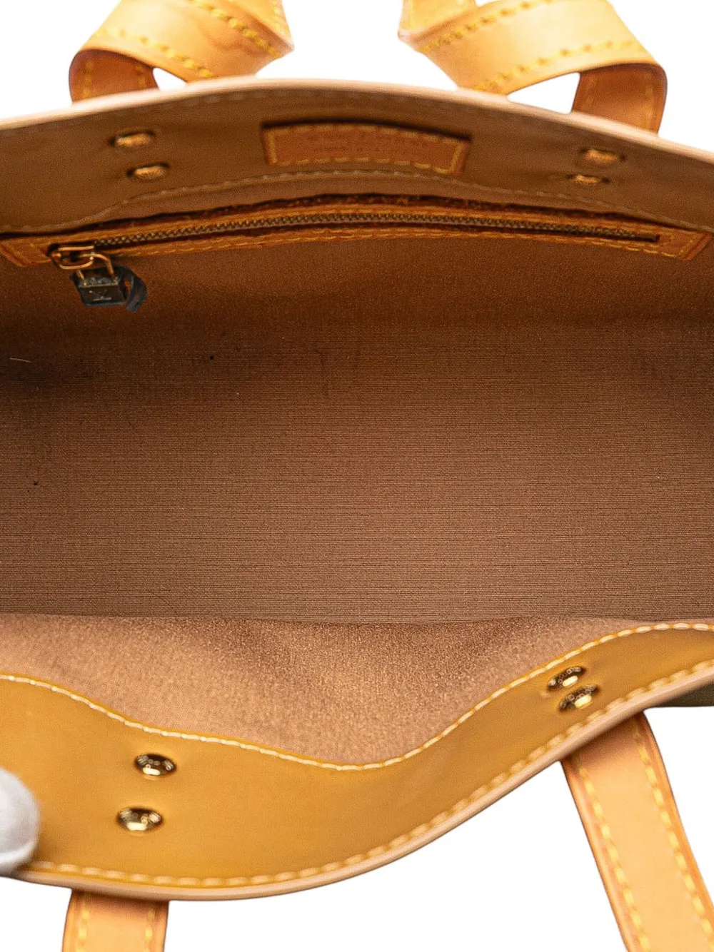 Pre-owned Louis Vuitton 2006 Monogram Vernis Reade Pm Handbag In Brown