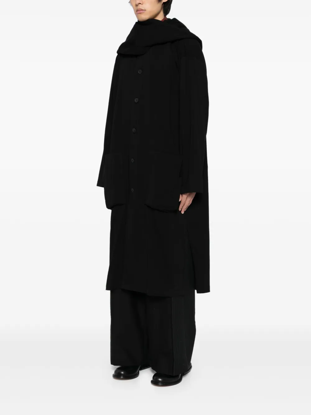 Yohji Yamamoto Jas met enkele rij knopen Zwart