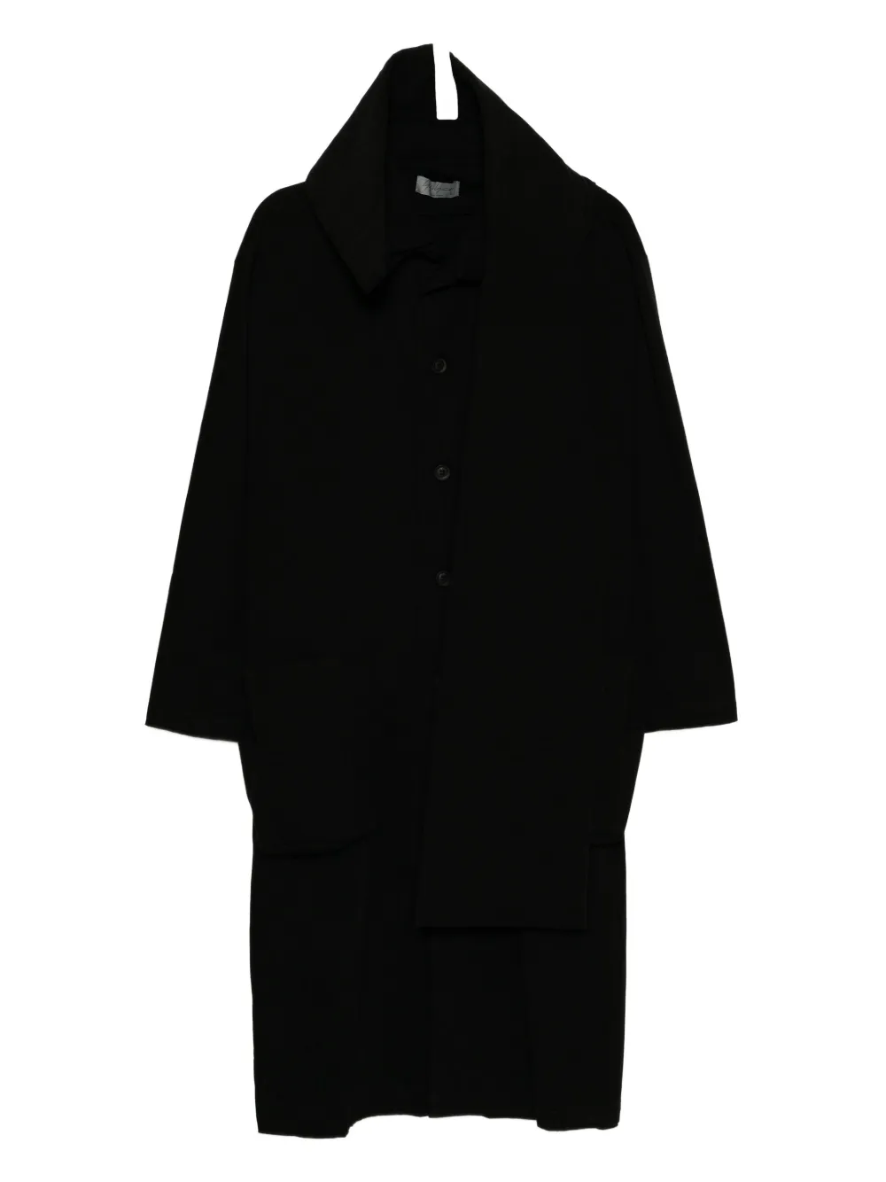 Yohji Yamamoto single-breasted coat | Black | Image 1