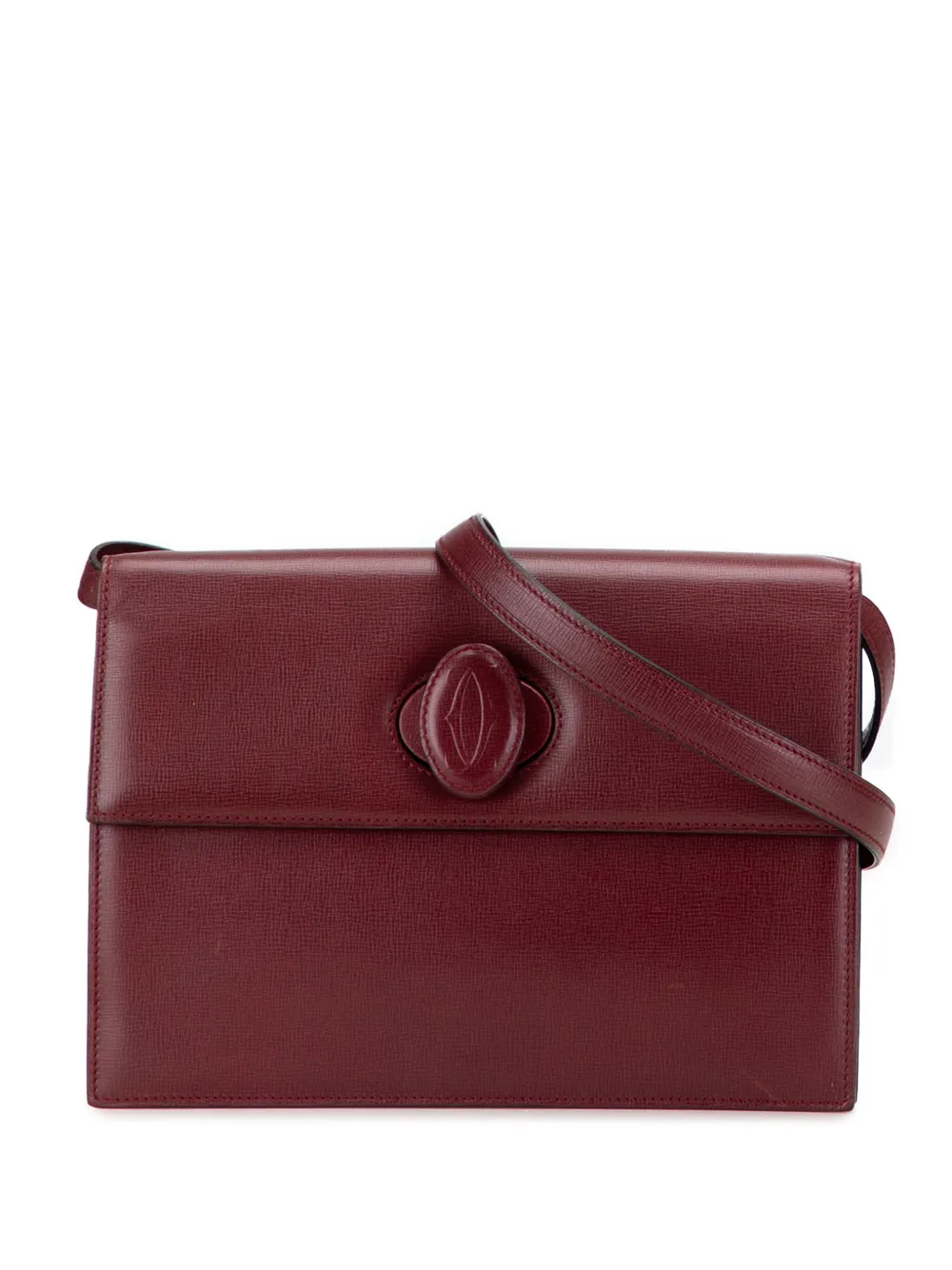 Pre-owned Cartier 1990-2000 Leather Must De  Crossbody Bag In Red