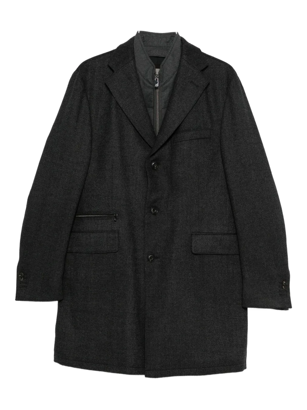 Corneliani herringbone layered jacket | gris | Image 1