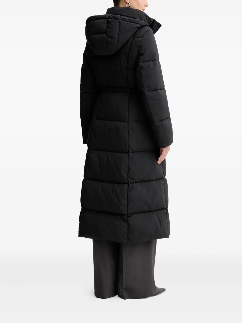 BOSS Donsjack met ceintuur Zwart