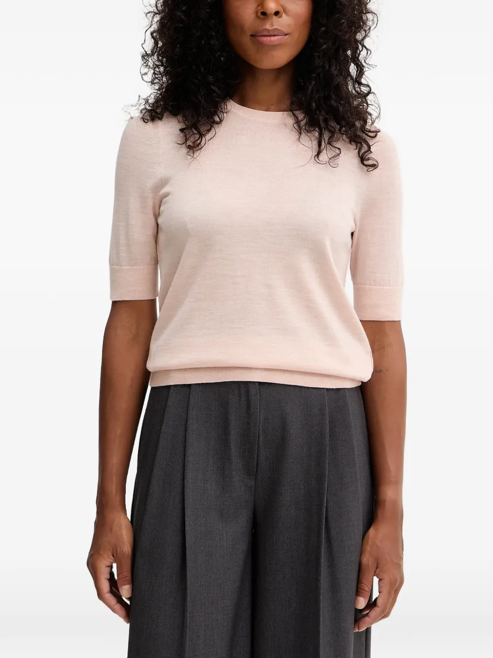 BOSS Maglione con risvolti - Rosa