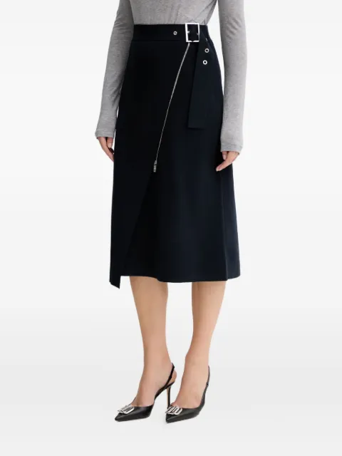 BOSS buckle zip midi skirt