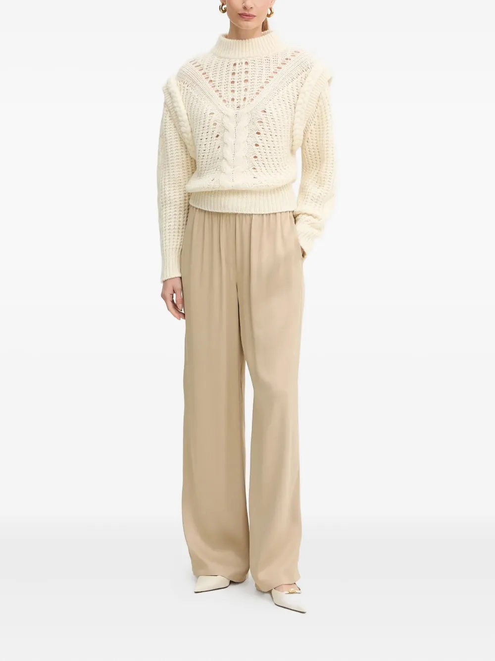 Hugo Boss Fasta Long-sleeve Sweater In Neutral