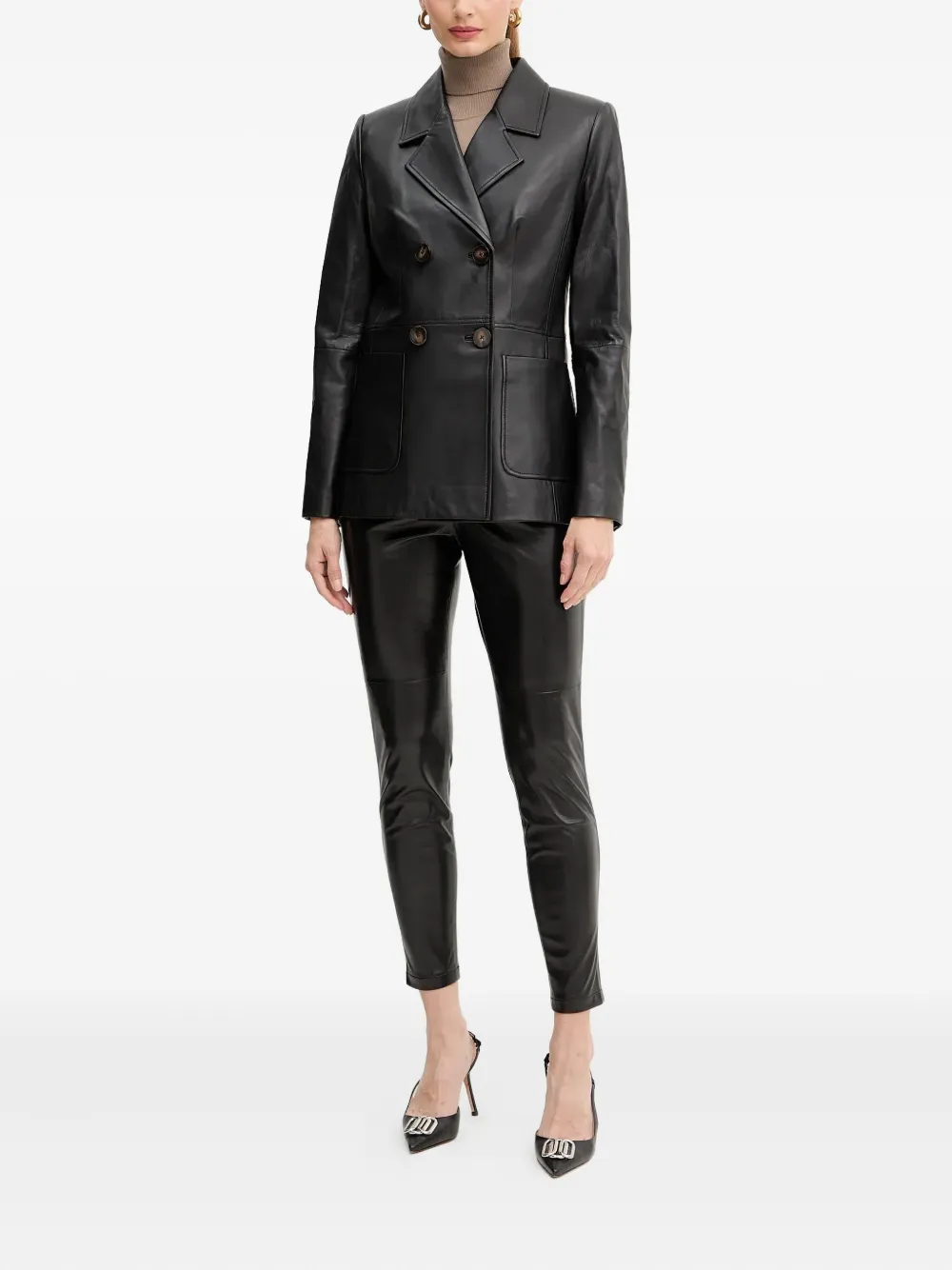 BOSS side-zip trousers - Zwart