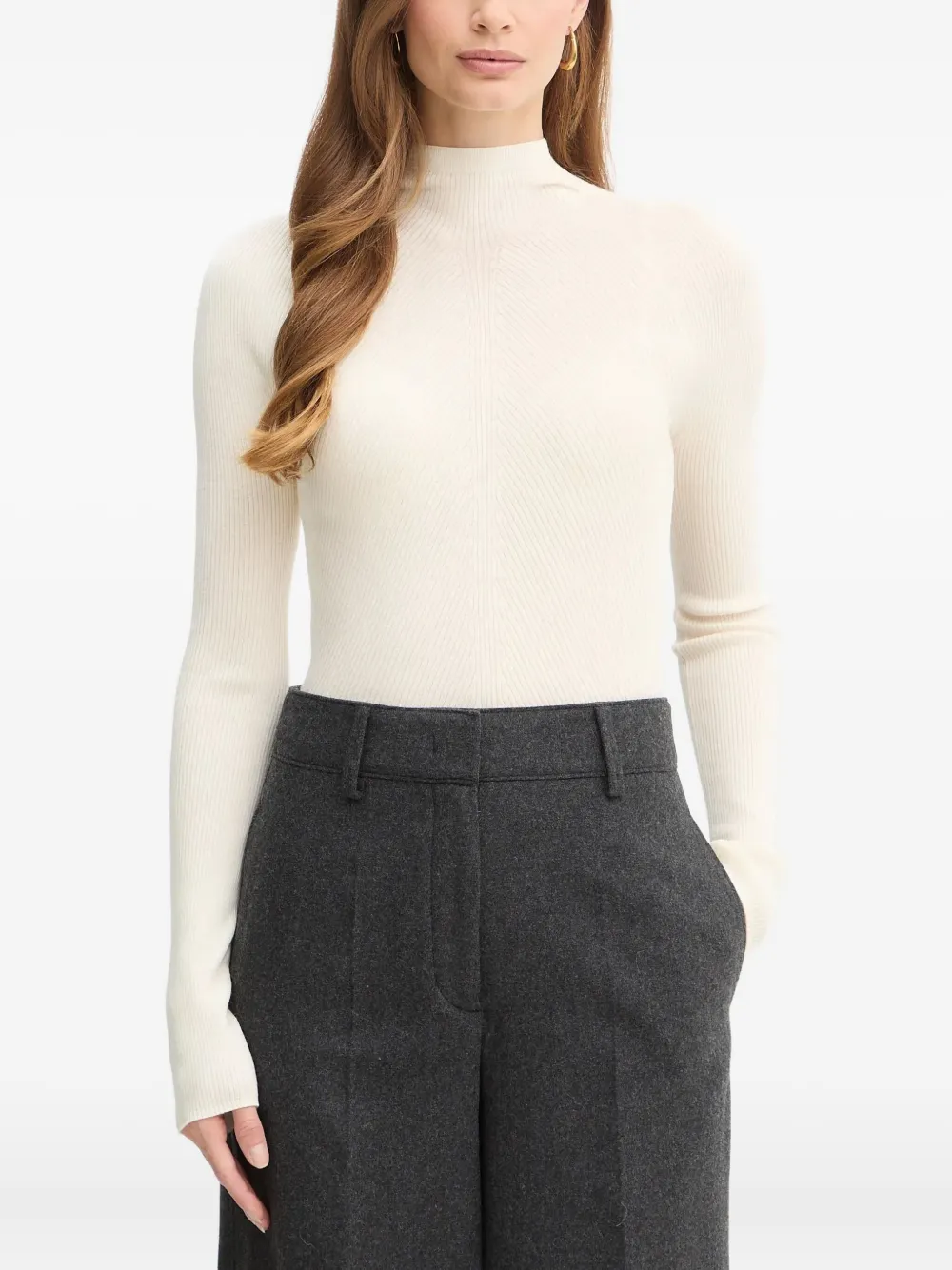 BOSS Foliora mock-neck sweater - Toni neutri