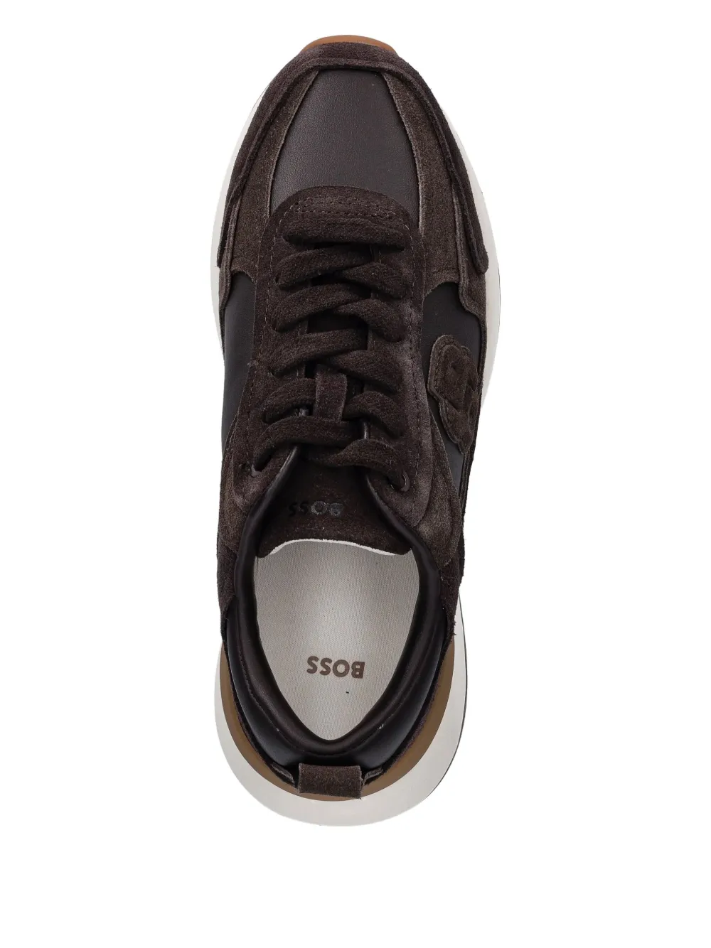 BOSS Icon B sneakers met vlakken Bruin