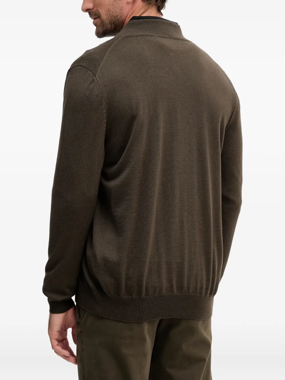 BOSS Auto met rits Bruin