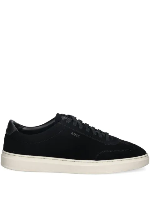 BOSS suede panelled sneakers