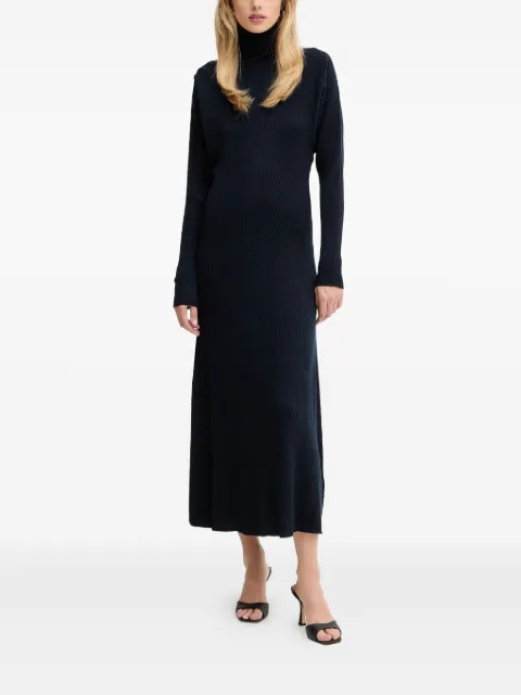 BOSS roll-neck midi dress